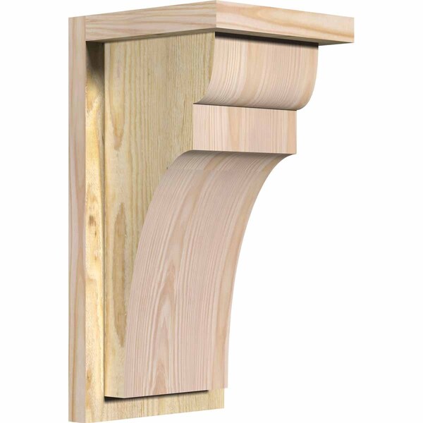 Ekena Millwork Yorktown Rough Sawn Corbel w/Backplate, Douglas Fir, 8"W x 8"D x 16"H COR08X08X16YOR01RDF - main